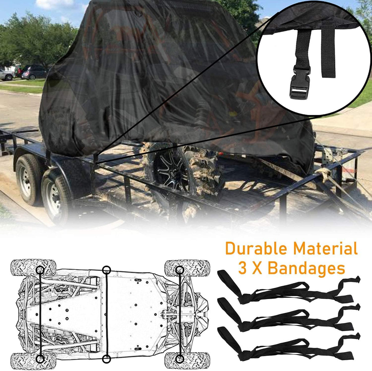 UTV Cover Waterproof Heavy Duty Full Size Cover B737024