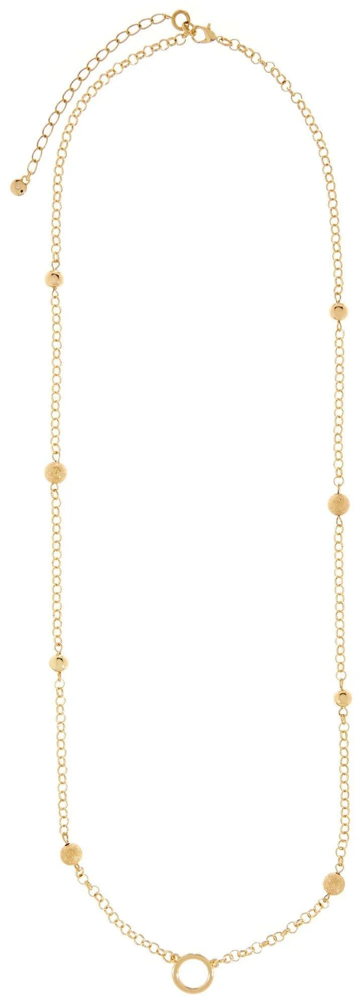 Gold Tone Ball Necklace Z141