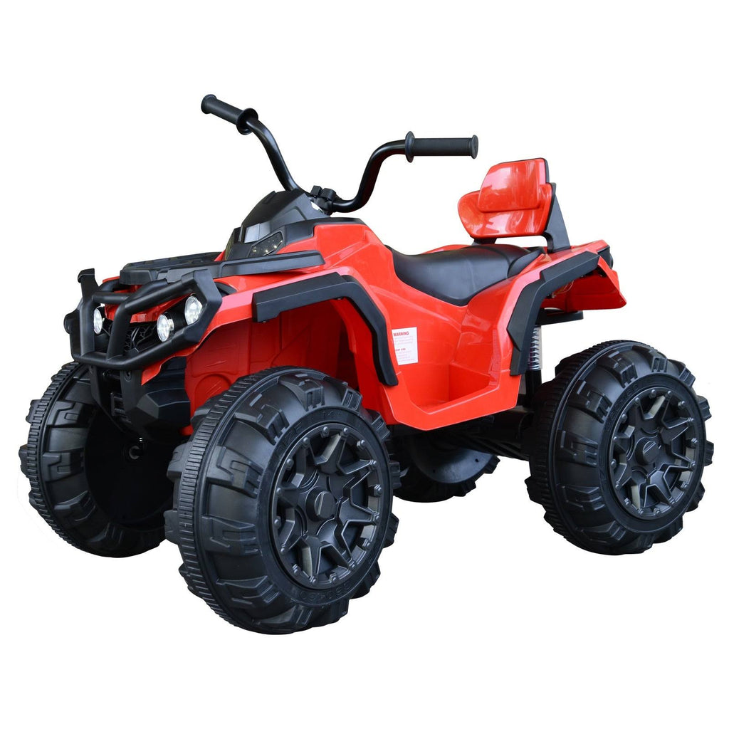 White Kids Ride-On ATV Car with Working Headlights T8180
