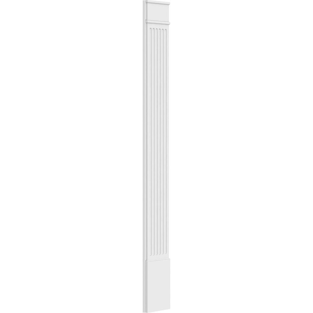 Fluted PVC Pilaster with Decorative Capital & Base (Pair) X916
