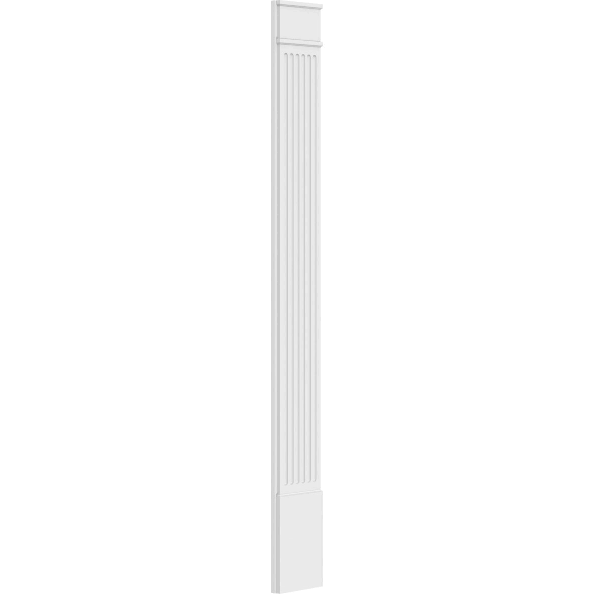Fluted PVC Pilaster with Decorative Capital & Base (Pair) X916