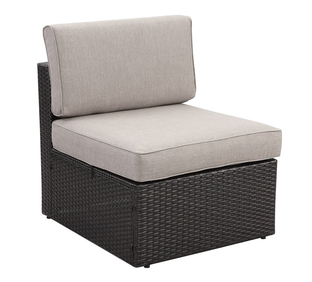 Tan Resin Wicker Modular Sectional A93988