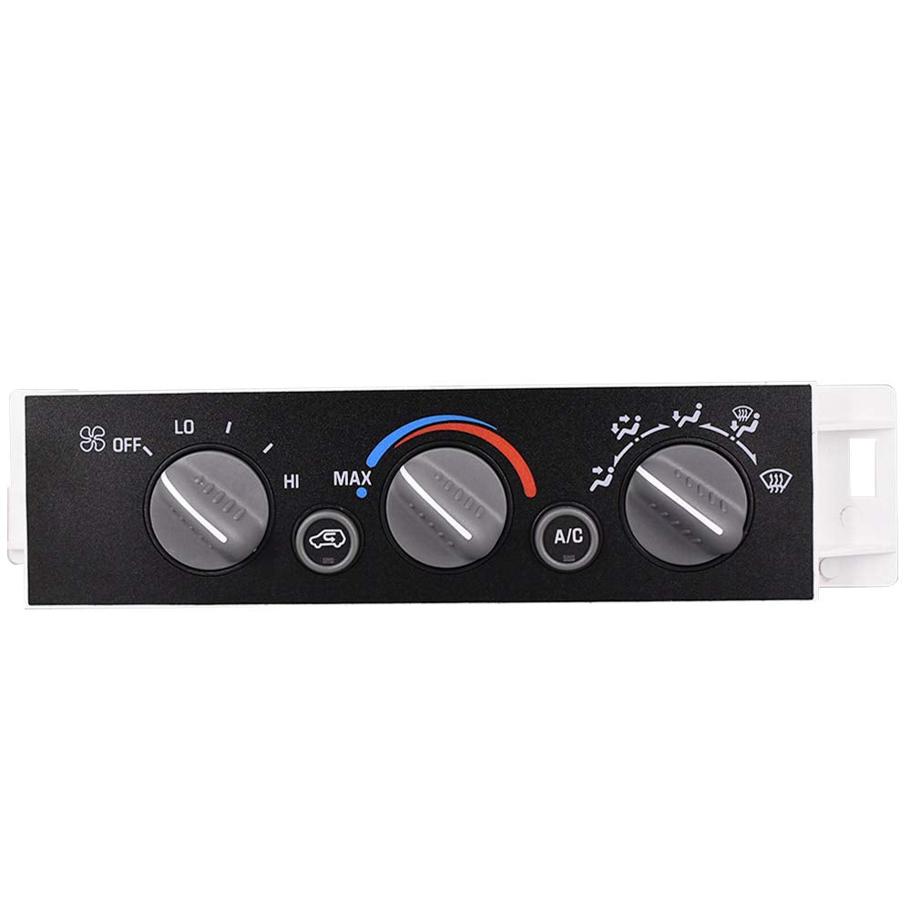 Heater A/C Control Switch Panel Module Without Rear Window Defogger for 1996-2002 Chevy GMC Pickup Truck Pack of 2 N870681