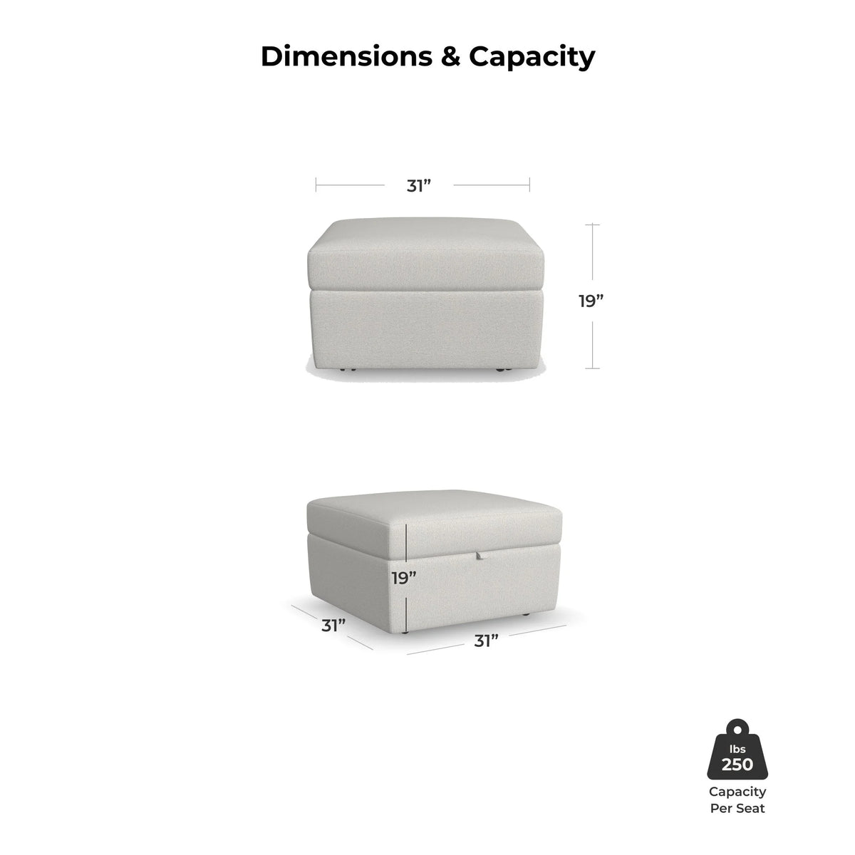 Frost Ottoman with Storage K9992