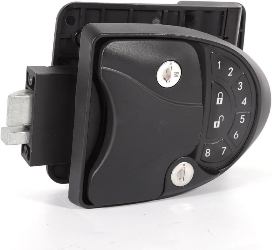 Keyless Entry Door Lock Deadbolt RV Camper Trailer Black with Keypad K90053
