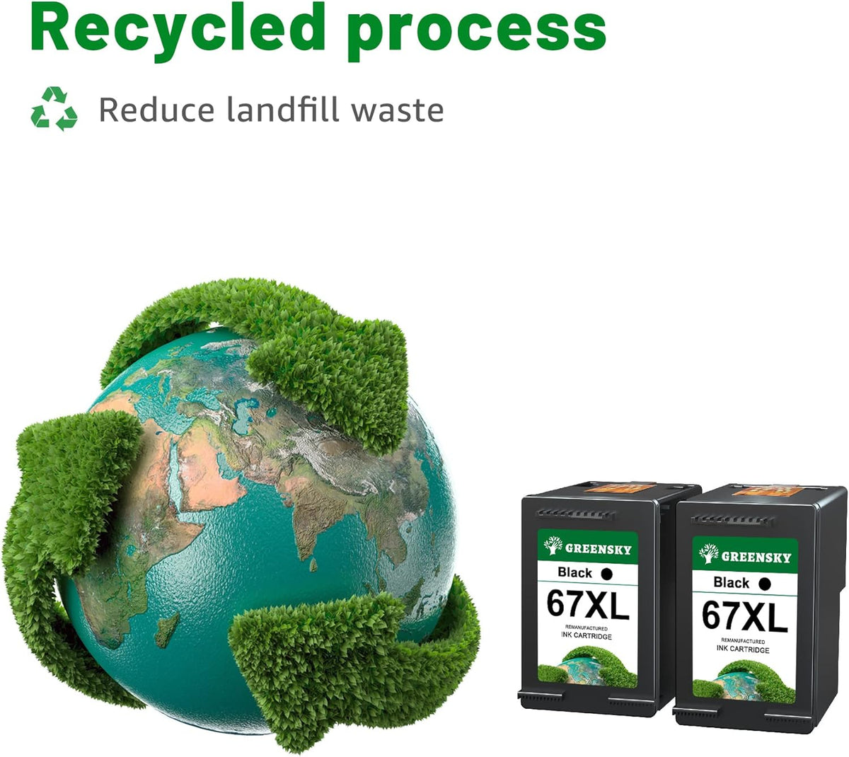 2 Black Remanufactured Ink Cartridge Pack of 2 S3232