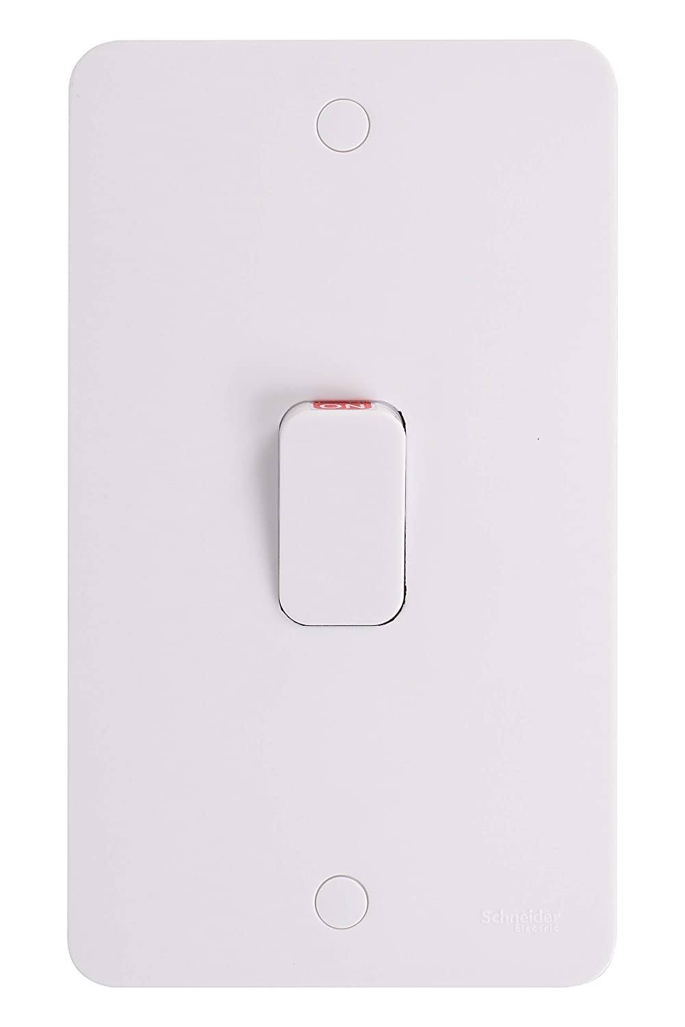 White Moulded Rocker Switch with Neon Indicator, Double Pole, 50A A4177