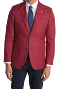 Red Notch Lapel Sportcoat Size 42 Regular A7967