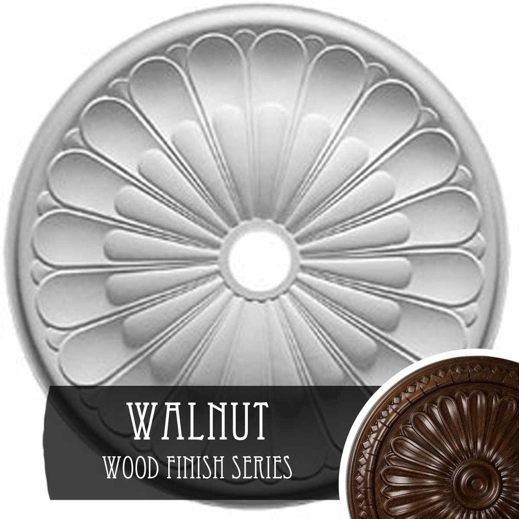 Walnut Finished Ceiling Medallion F25978