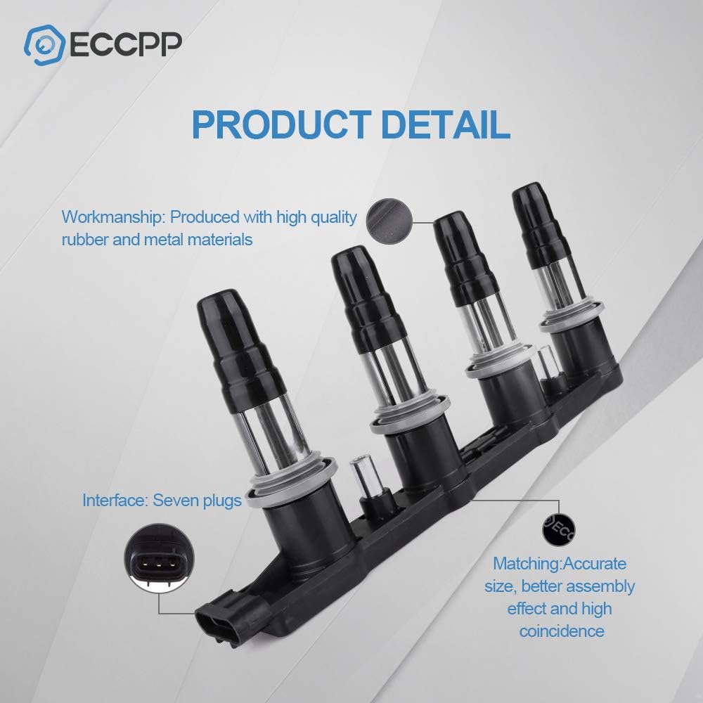 Ignition Coil Pack of 2 for Chevy Aveo Cruze Sonic Pontiac G3 L4 1.6L 1.8L V885