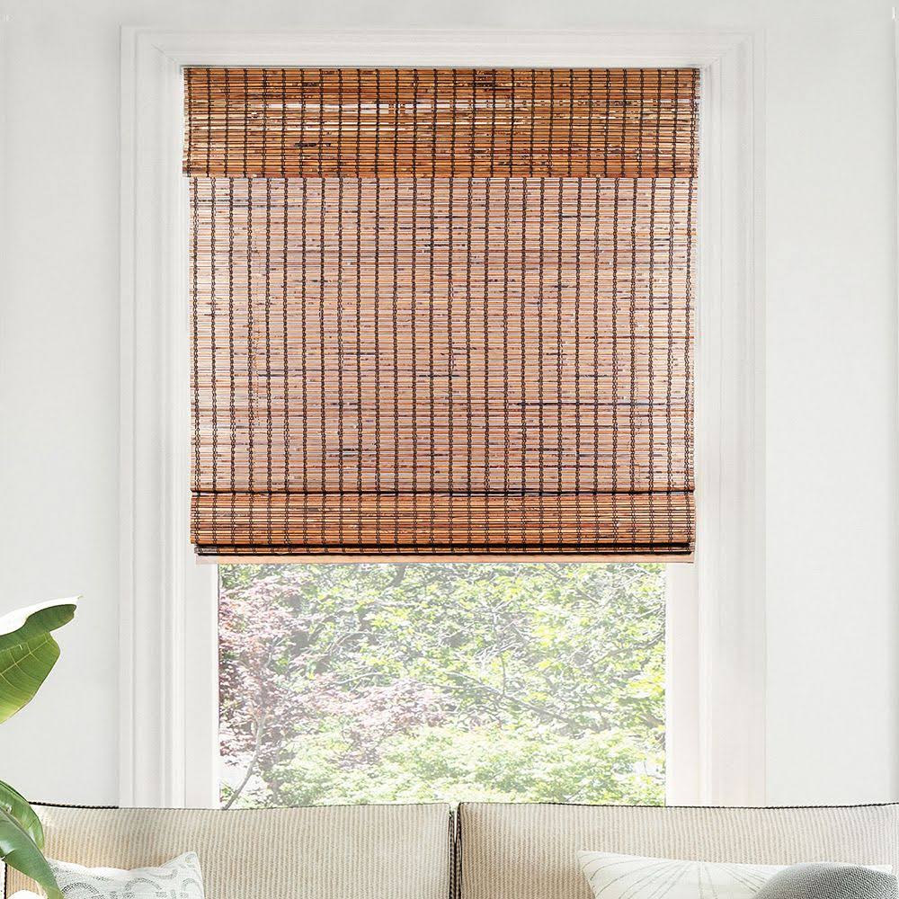 Cordless Bamboo Roman Shades 35 inch x 64 inch X990745
