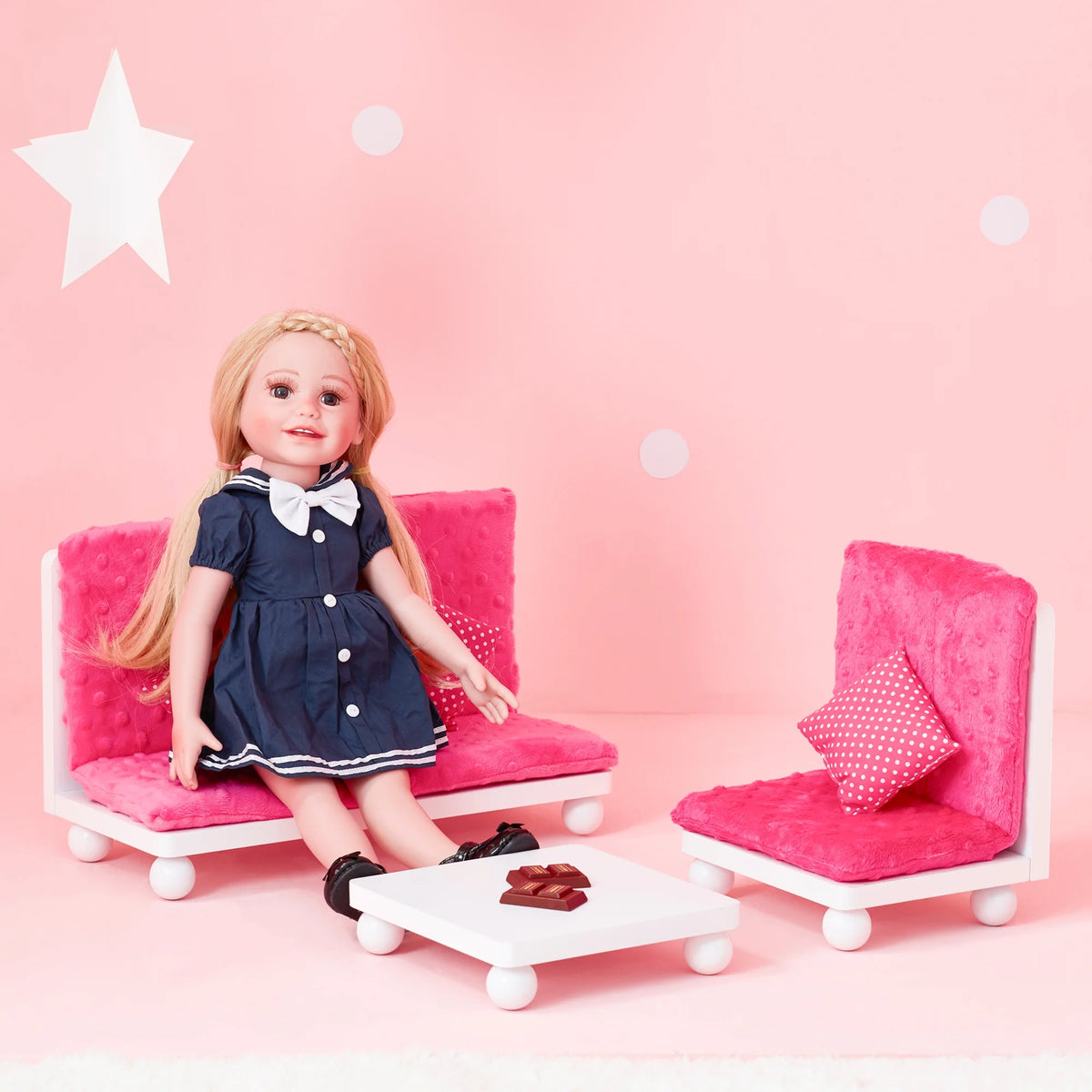 Pink 18 inch Doll Lounge Set A1238