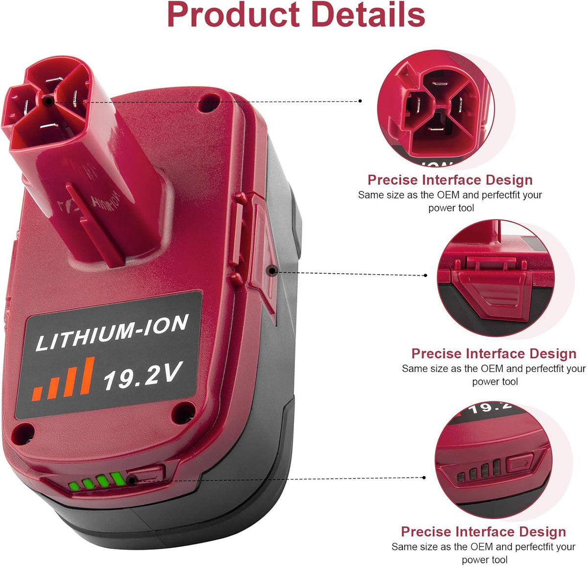 6000mAh 19.2V Lithium Battery (2 Packs) Q174