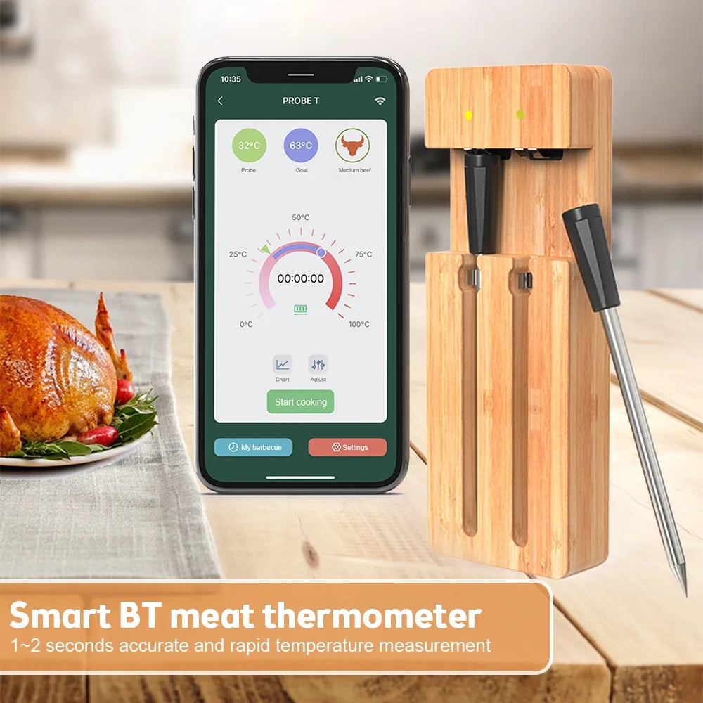 Smart Wireless Meat Thermometer with 2 Probes S787