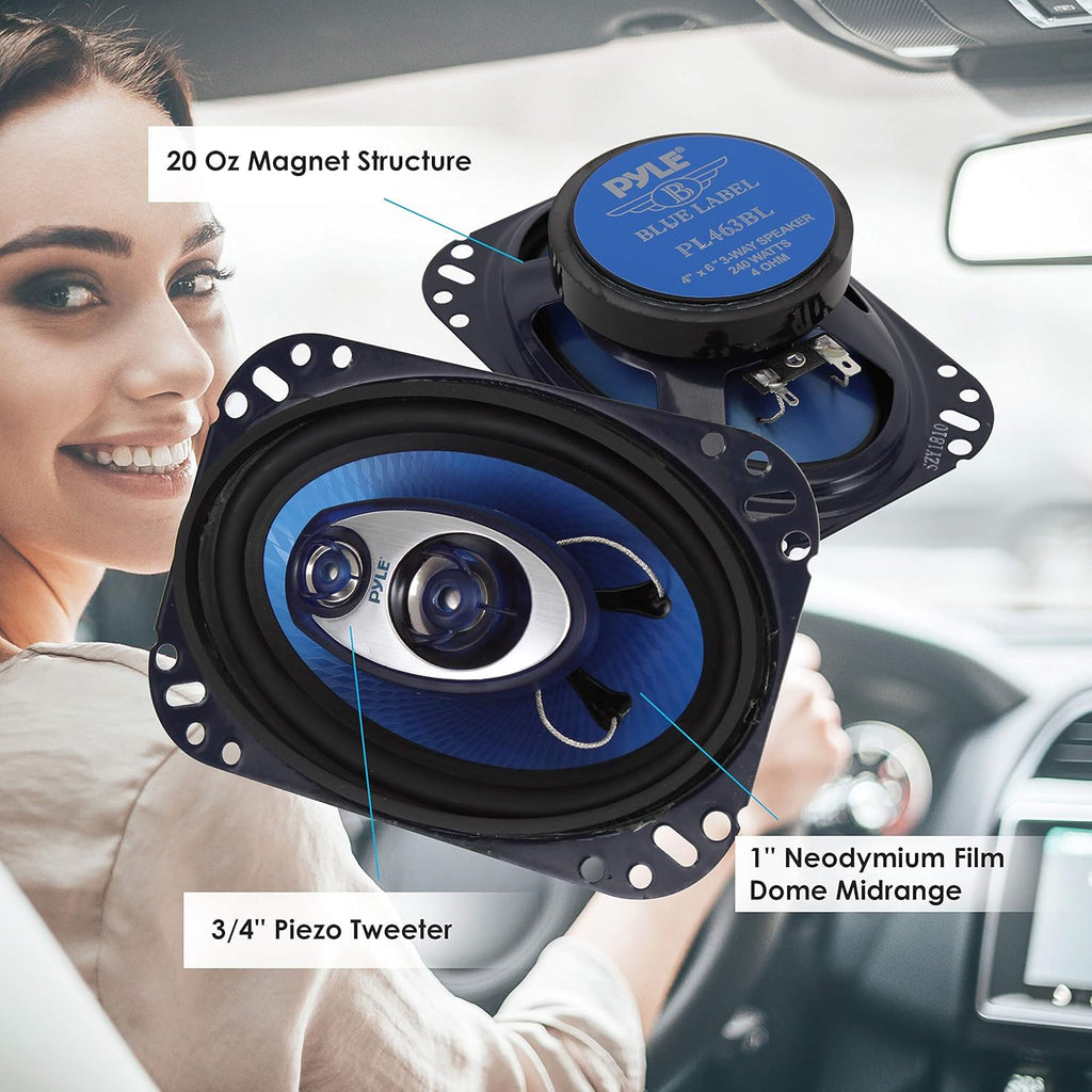4'' x 6'' Three Way 240 Watt Car Speaker System K6929