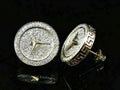 2Ct Round Cut Lab Created Diamond Cluster Stud Earrings 925 Sterling Silver K98517
