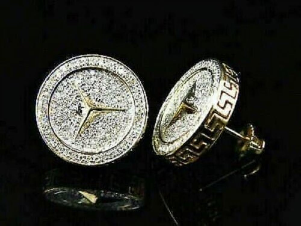 2Ct Round Cut Lab Created Diamond Cluster Stud Earrings 925 Sterling Silver K98517