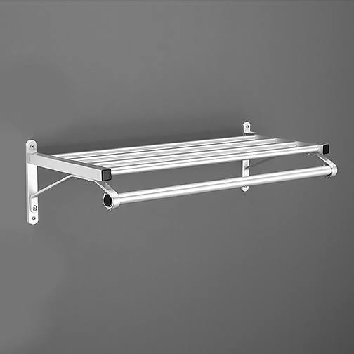 Wall Mount Aluminum Coat Rack with Hanger Rod M479