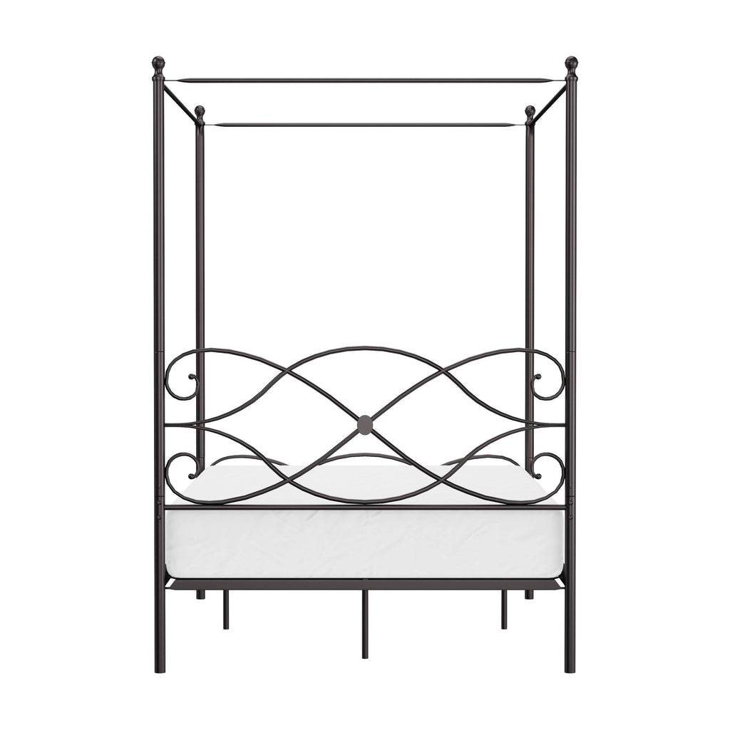 Oiled Bronze Metal Canopy Bed - Full N9928