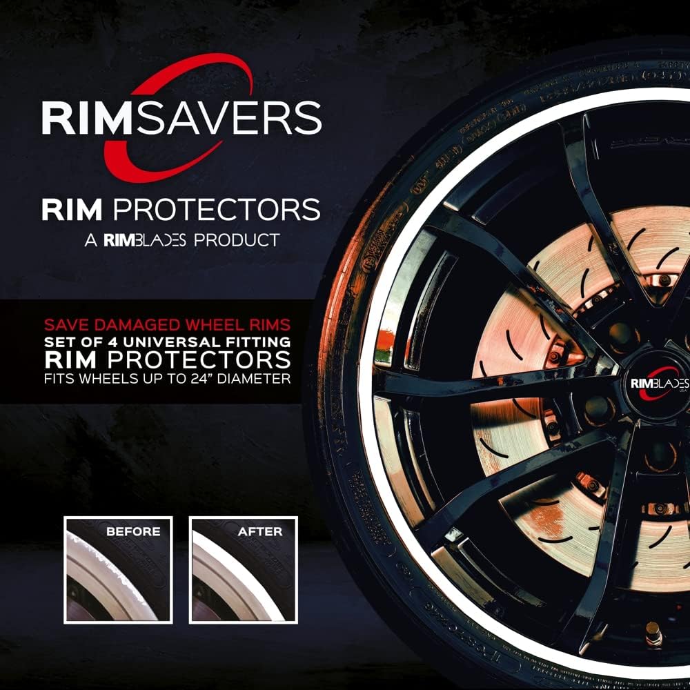 Silver Wheel Rim Protectors Set of 4 Q856