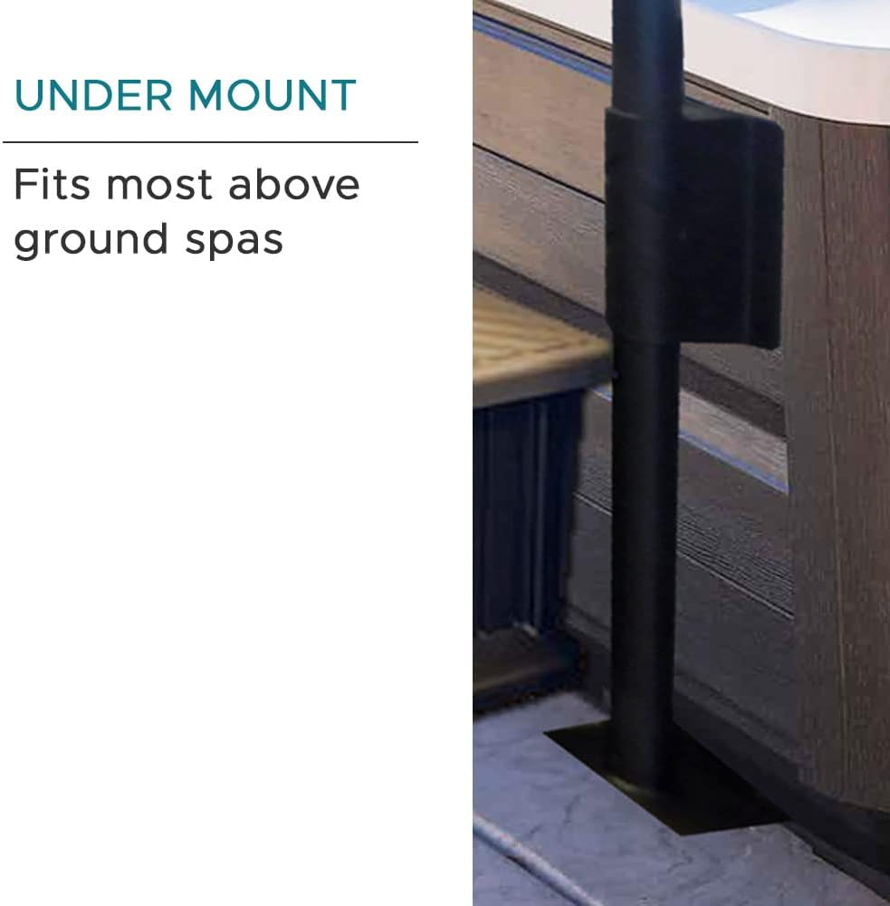 Black Hot Tub Spa Handrail with Undermount Base H4424