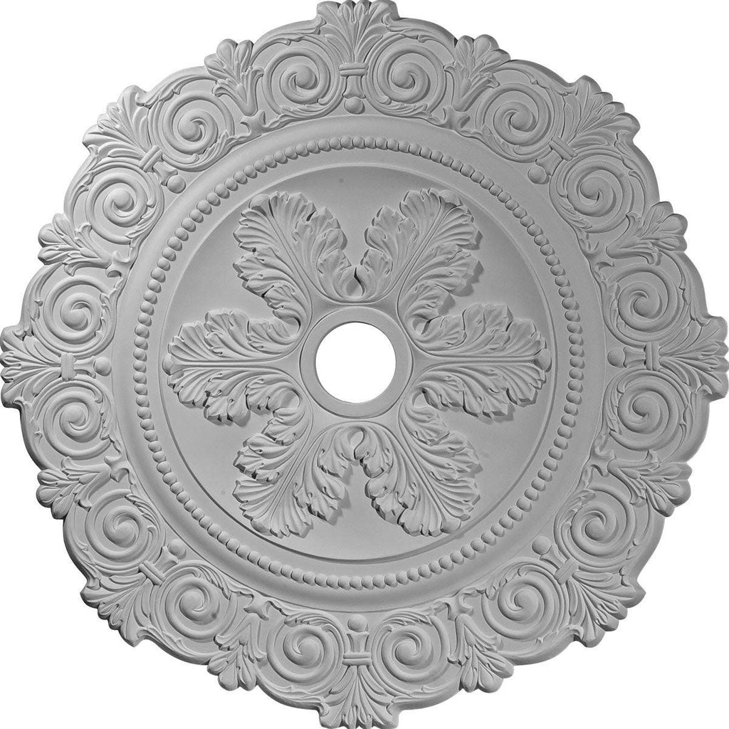 Hand-Painted Black Pearl Scroll Medallion D1466