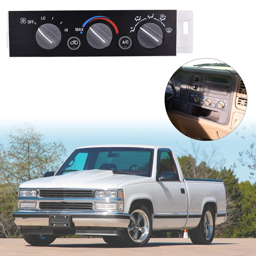 Heater A/C Control Switch Panel Module Without Rear Window Defogger for 1996-2002 Chevy GMC Pickup Truck Pack of 2 N870681