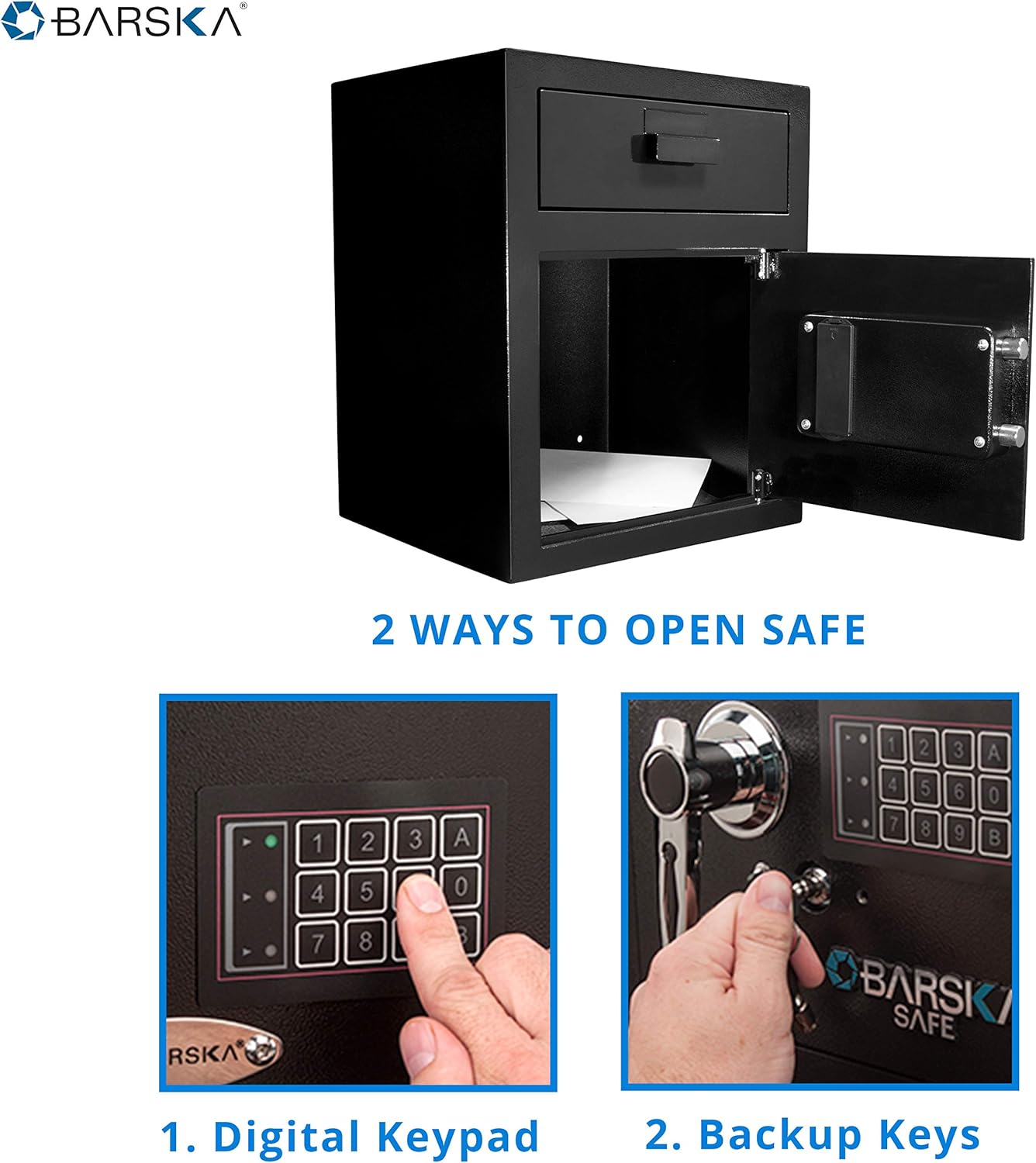 Large 1.10 Cubic Ft Digital Keypad Security Depository Drop Safe D848376