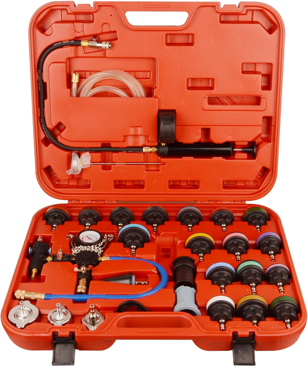 28pcs Universal Radiator Pressure Tester and Vacuum Type Cooling System Kit I603439