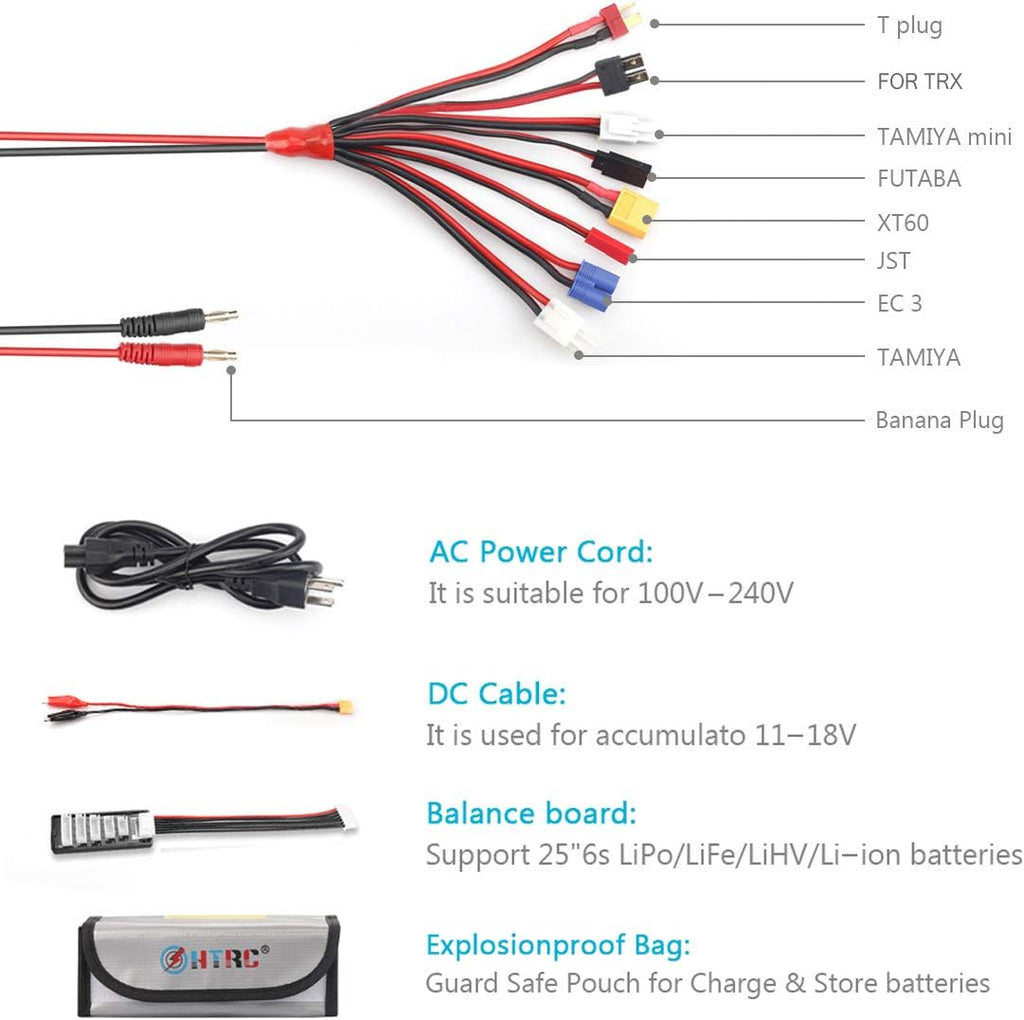 150W 10A 1-6S AC/DC Balance Charger Discharger U35752