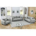 3-seater + 2-seater + 1-seater Combination Sofa with Solid Wood Frame and Metal Legs, 5 Pillows B2414