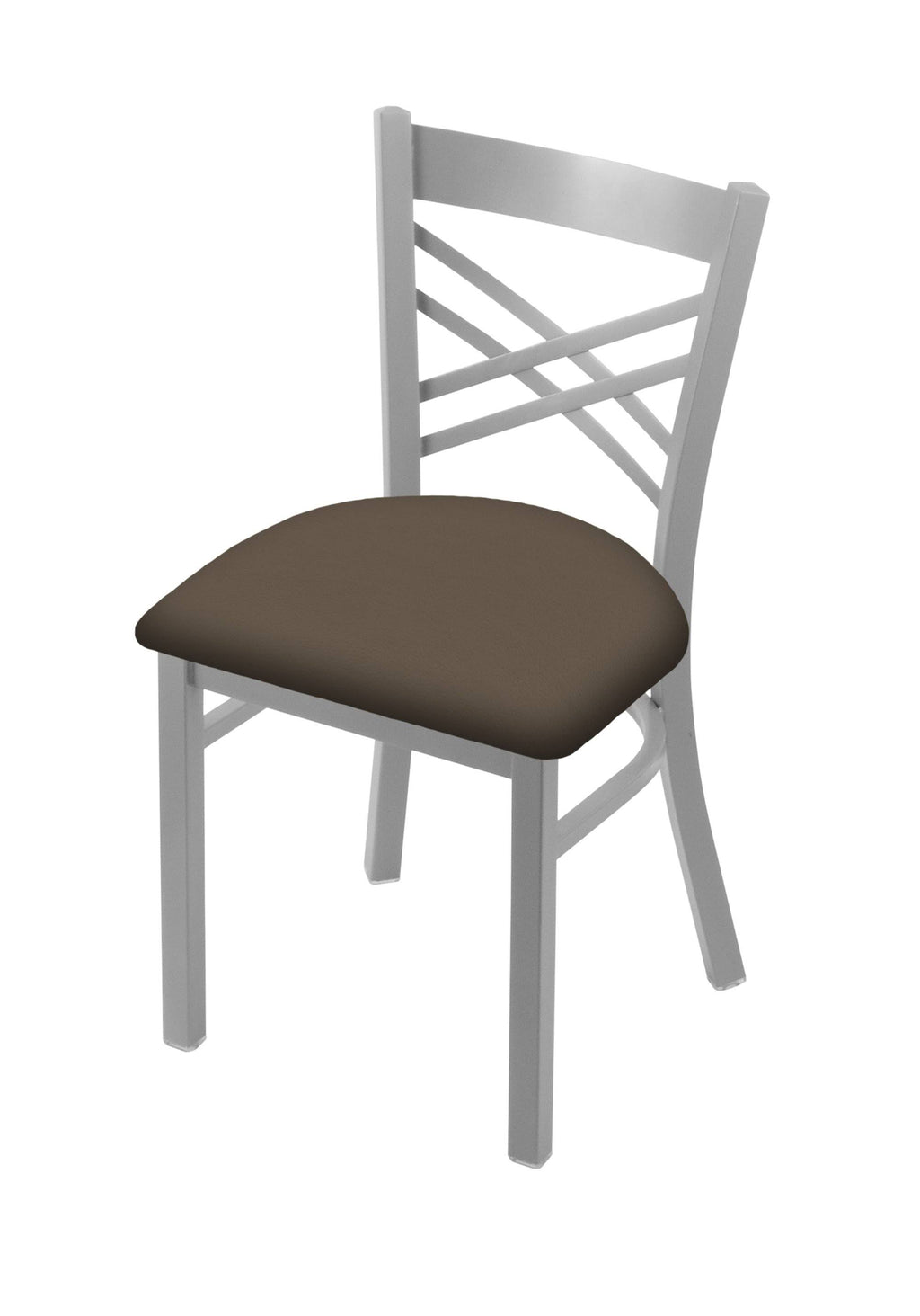 18x22 Chair with Anodized Nickel Finish, Medium Grey Seat N89179