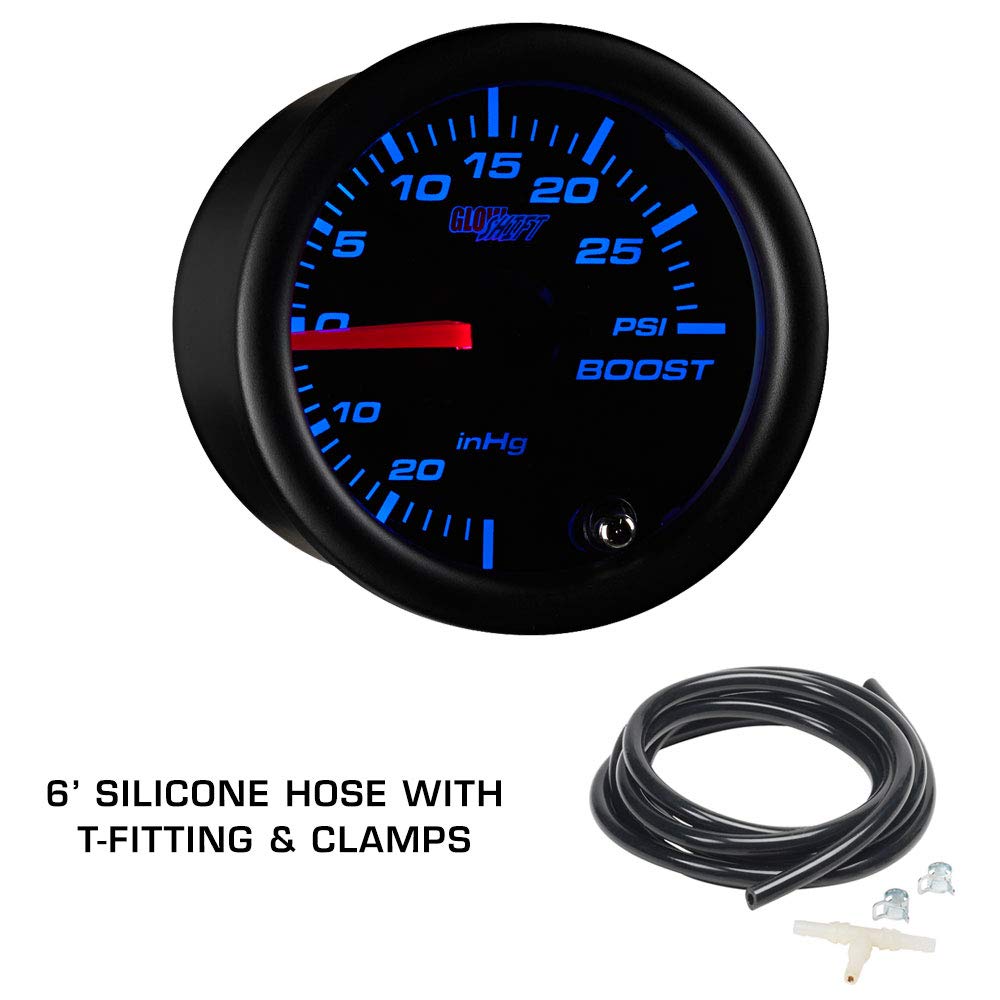 Tinted 7 Color 30 PSI Boost/Vacuum, 100 PSI Oil Pressure & Digital Wideband Air/Fuel Gauges with Fiberglass Triple Dashboard Pod S5266