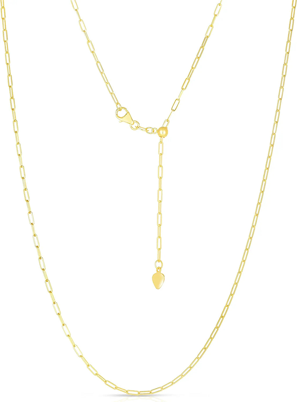 Adjustable Paperclip Link Chain Necklace N27983