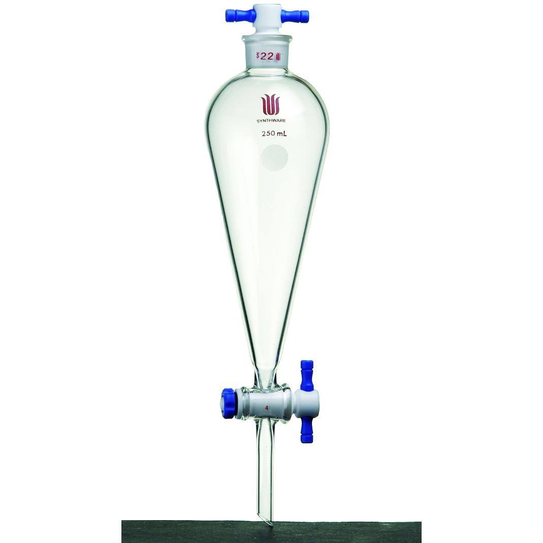 Separatory Funnel with PTFE Stopcock and Stopper, 10ml J201514