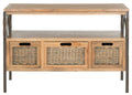 Oak 3 Drawer Console P4855