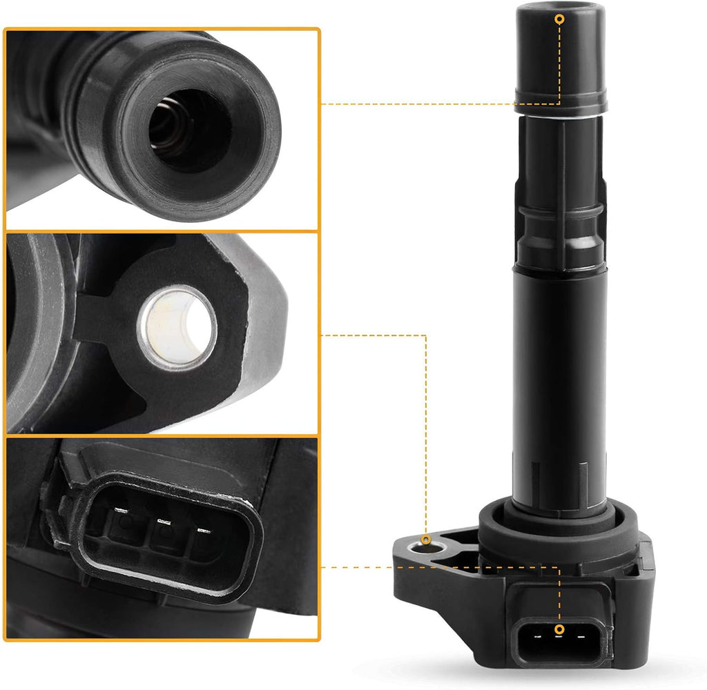 Ignition Coil 6-Pack Compatible with Honda Accord Civic Odyssey Pilot Ridgeline Acura CL RL TL 3.0L 3.2L 3.5L V6 Pack of 2 L11234