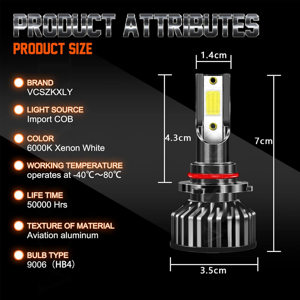 9005 9006 9145 LED Headlight Bulbs, 6 Bulbs Z11619