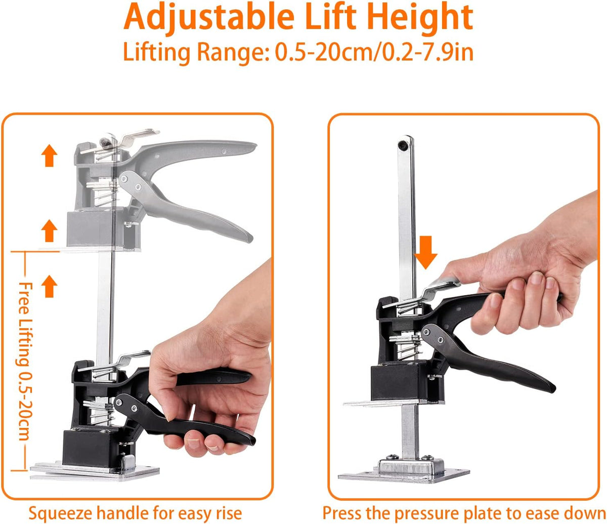 12 Inch Hand Jack Lift Tool with Spirit Level, Pack of 2 V2429