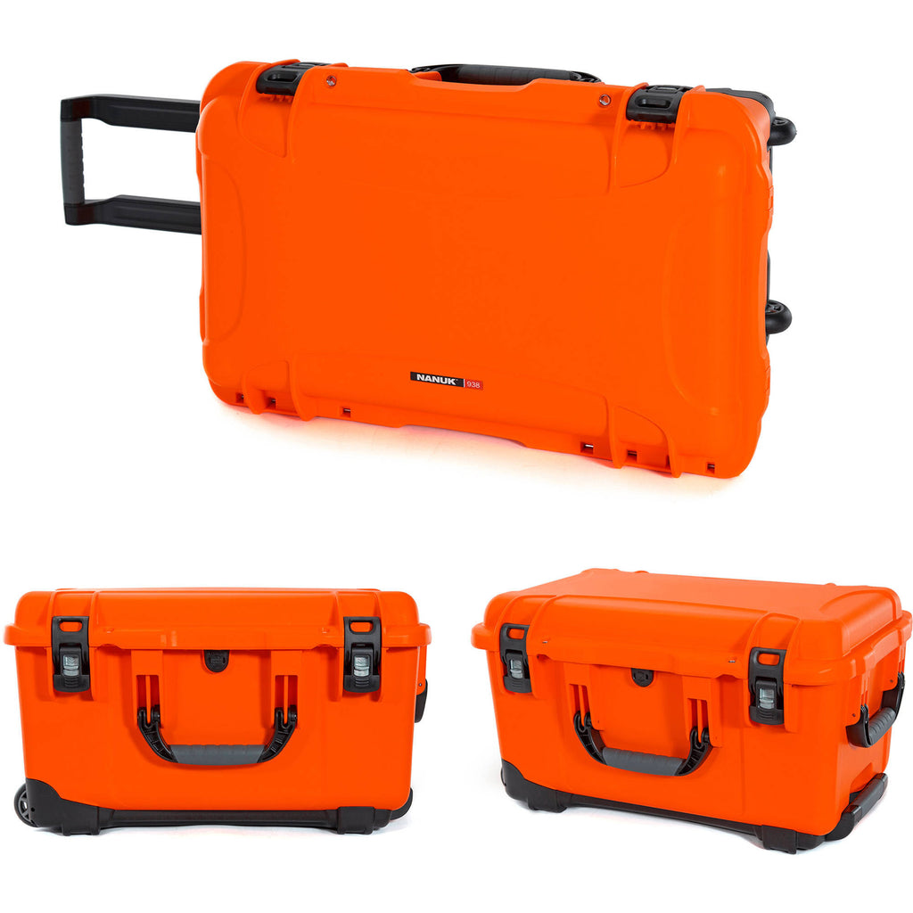 938 Hard Wheeled Case with Divider Set (Orange) P318