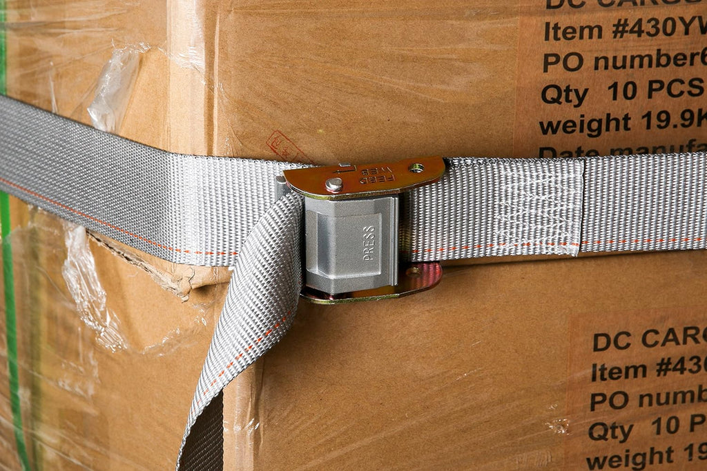 2 x 16' Grey Polyester Cam Buckle E Track Strap H4846