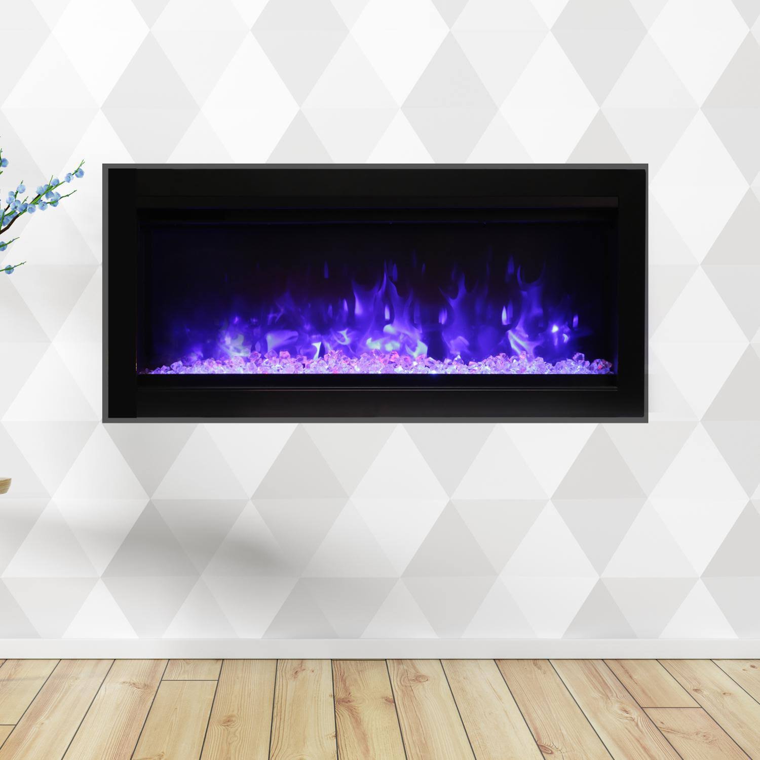 34 in. Electric Built-in with Glass Black Steel Surround J841