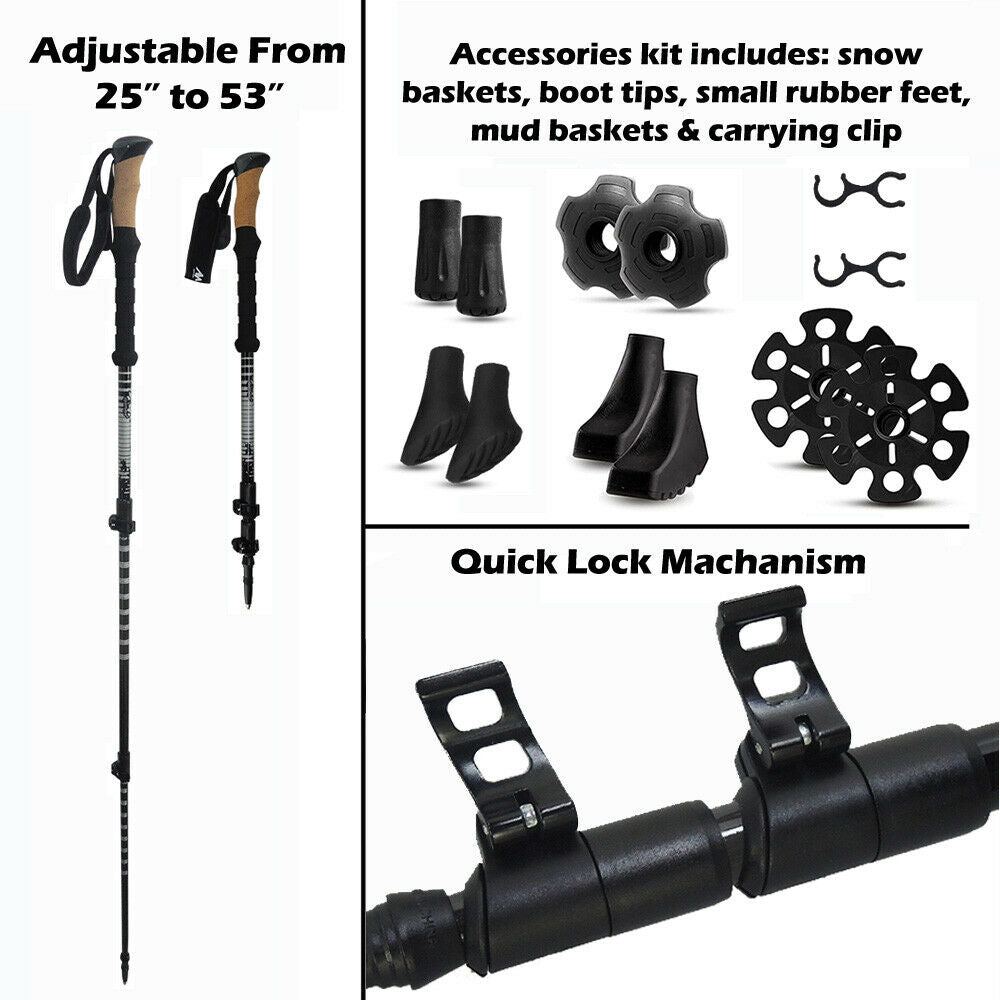 Carbon Fiber Trekking Poles S7502