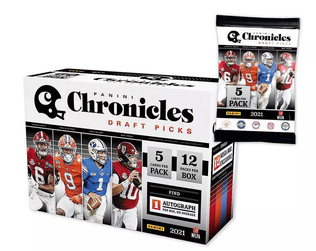 2021 Panini NFL Chronicles Draft Pick Football Trading Card Mega Box C889511