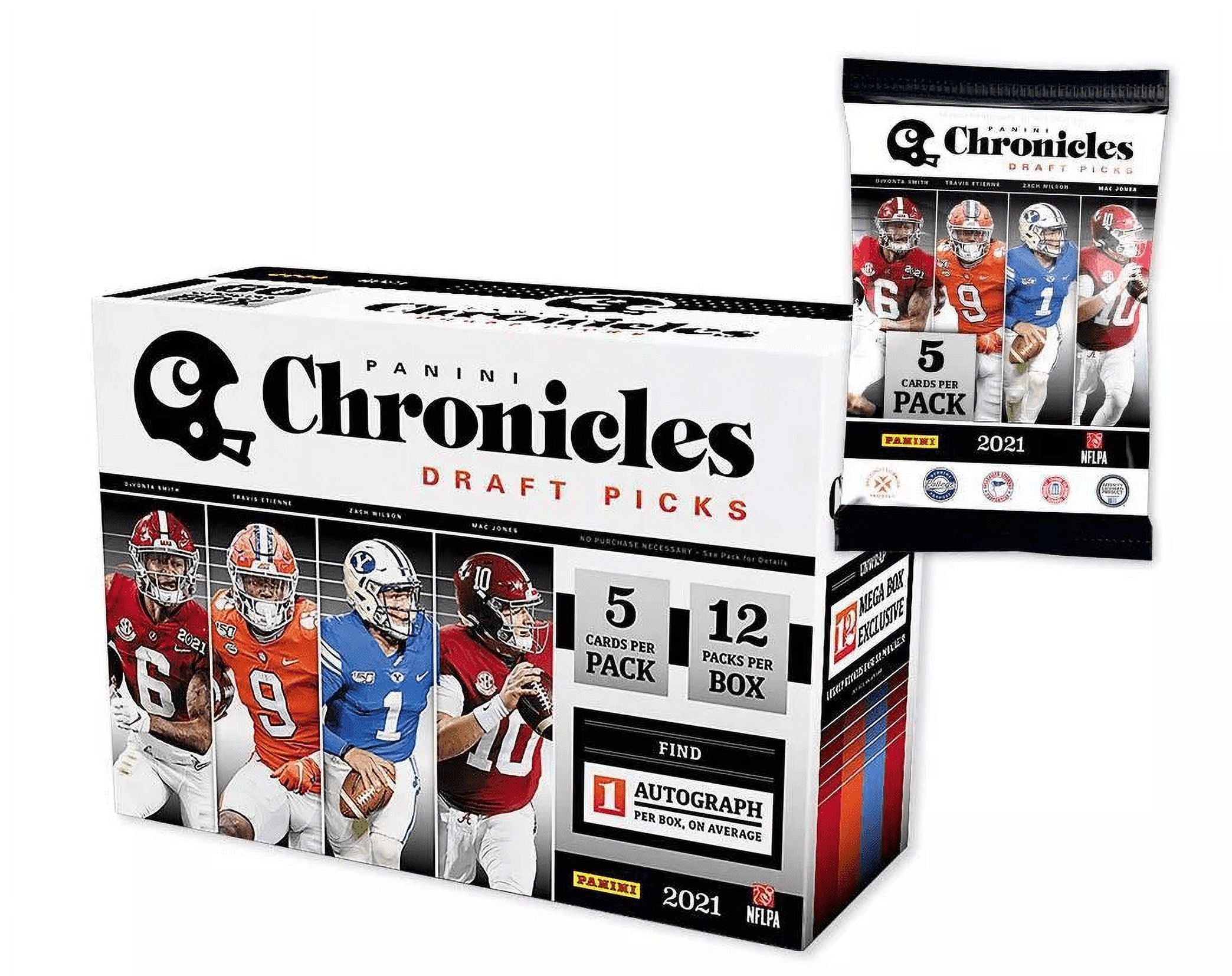 2021 Panini NFL Chronicles Draft Pick Football Trading Card Mega Box C889511