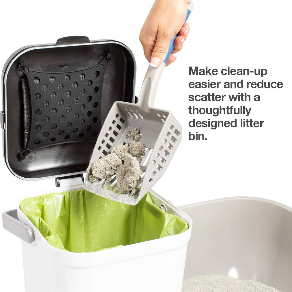 Portable Cat Litter Disposal Locking Handle B95517