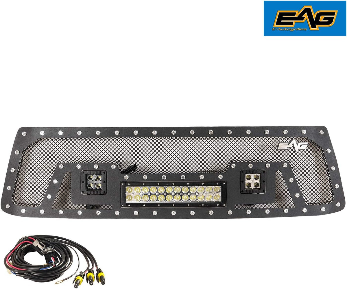 Black Stainless Steel Wire Mesh Grille with 3 LED Lights P522