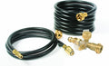Camco Propane Brass 4 Port Tee with 5ft and 12ft Hoses F44236