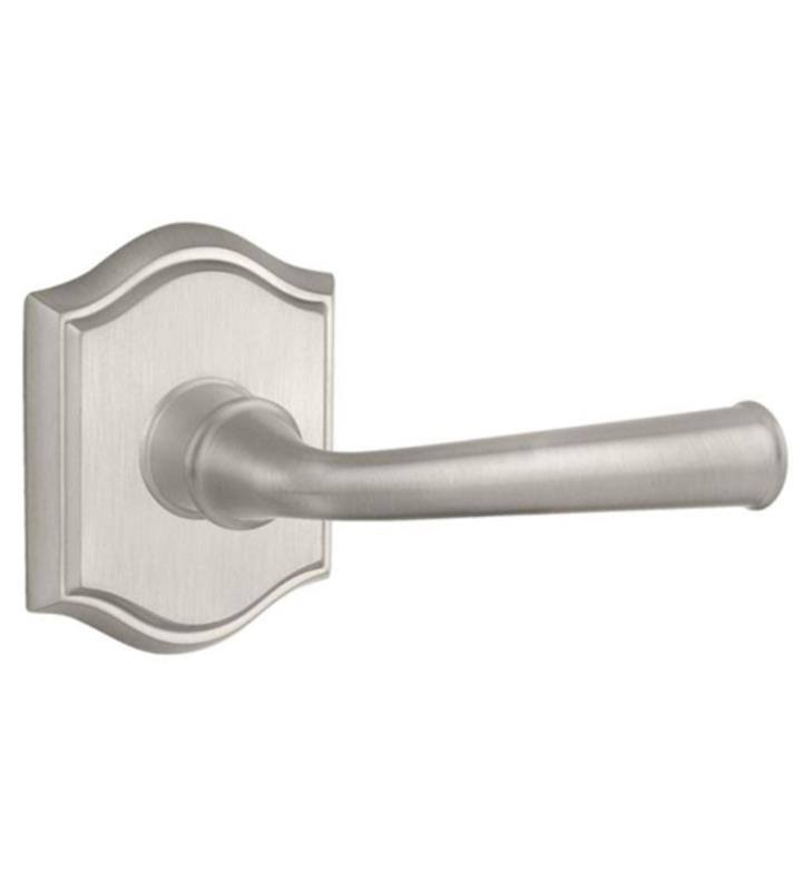 Passage Federal Lever with Traditional Arch Rose, Matte Brass and Black D747