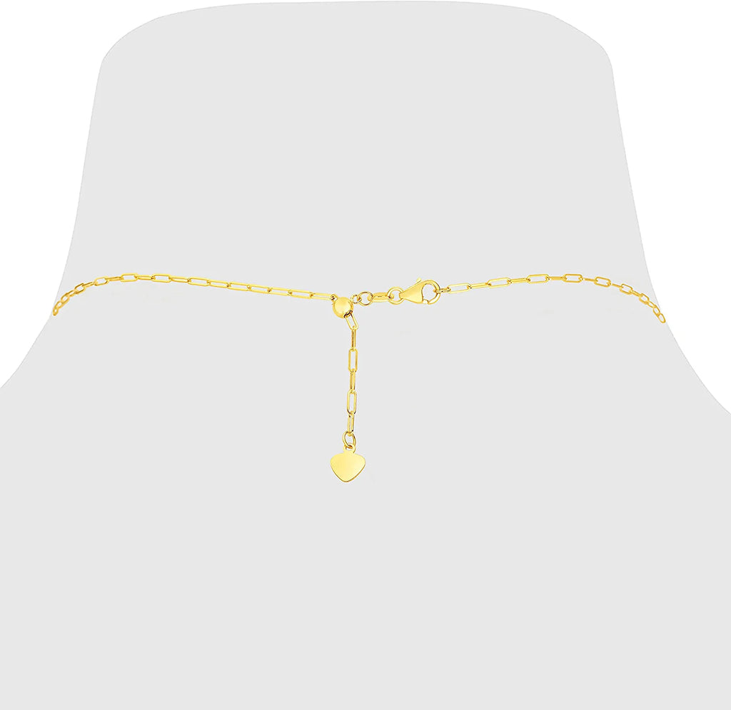 Adjustable Paperclip Link Chain Necklace N27983